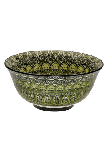 SHOPIENS Ceramic Bowl, 500 ml, Multicolor, Diameter 16 cm, Height 7 cm