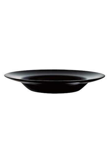 SHOPIENS Deep Pasta Plate, Arcopal, 28.5 cm Diameter, Black Opal - MYONNA