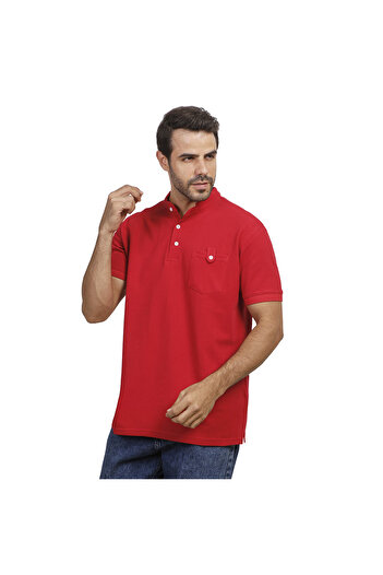 COUP Men Poloshirt With Short Sleeves - Red