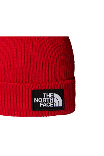 THE NORTH FACE Tnf Logo Box Cuffed Beanie Hat Nf0A8Che6821 Red