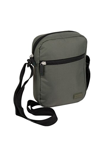 SHOPIENS Urban Shoulder Bag, Zipper Compartment, Adjustable Strap, Polyester, Olive Green, 19x14x5.5cm