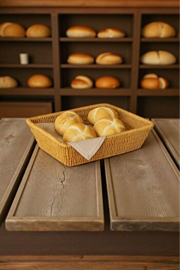 İLİVA Rattan Wicker Multi-Purpose Organizer Basket - Desktop Bread Basket, Bathroom Organizer, Organizer