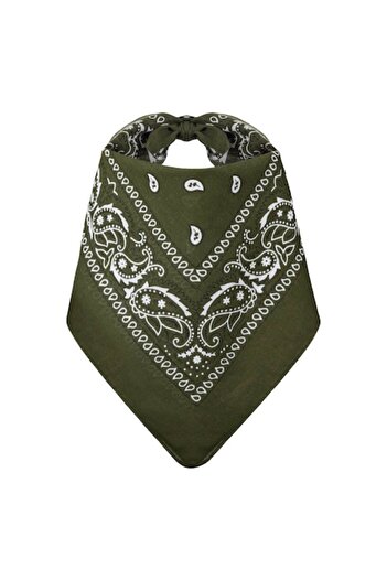 SHOPIENS Cotton Bandana, Paisley Pattern, Khaki, 54 x 54 cm - MYONNA