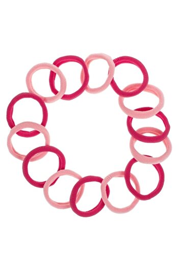 SHOPIENS MYONNA - Frotte Hair Elastics Set, 14 Pieces, Fuchsia and Pink