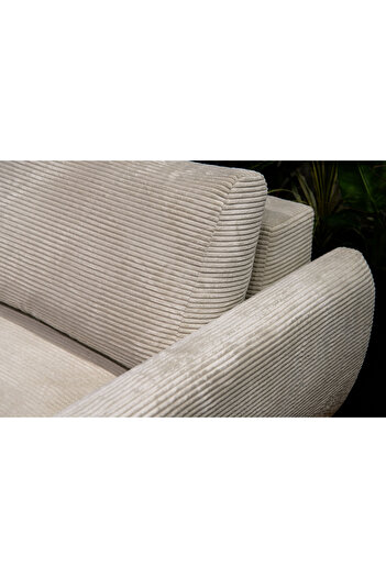 TUSI FABRICS Sofa upholstery fabric, Corduroy, POSO, 100 x 140 cm, Beige, 1 linear meter