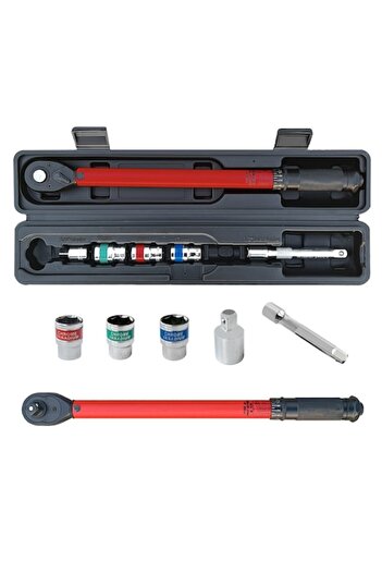 BiXXBi Torque Wrench Set 1/2", 20-230 Nm, 72-tooth, Quick-Release, Sockets 17/19/21 mm