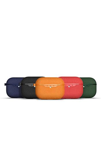 AktarMobile Airpods Pro 3. Nesil Uyumlu Kılıf Hoparlör ve Mikrofon Delikli Deri Görünümlü Silikon Kapak