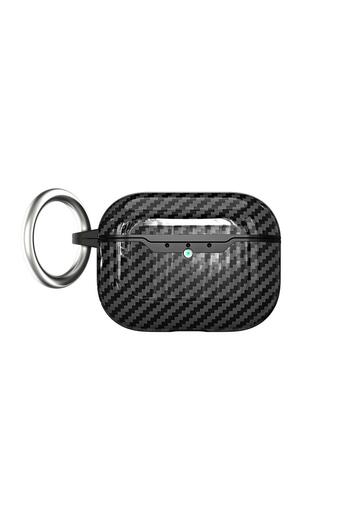 AktarMobile Airpods Pro 3. Nesil Uyumlu Kılıf Hoparlör ve Mikrofon Delikli Karbon Görünümlü Silikon Kapak