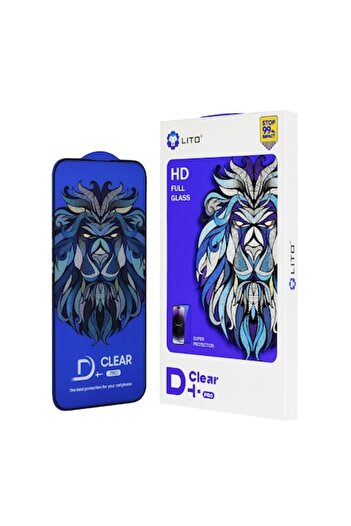 Lito Screen protector for iPhone 15 Plus - D+ Pro Clear - Black