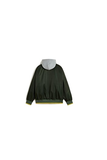 Vans Scripted Hooded Baseball Jacket Men's Green Jacket Vn000P7Pemu1