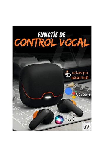 Aurov Wireless Headphones with Noise Reduction, 100h, Bluetooth 5.3, Fast Charging 4 Microphones, Touch Control