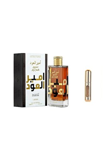 lattafa Ameer al Oudh Intense Oud Eau de Parfum (Refillable Kit), Unisex, 100 ml