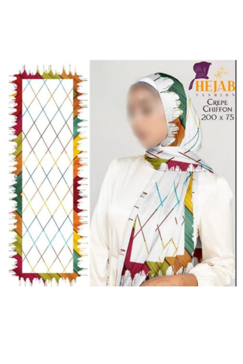 Hejab Fashion Chiffon crepe veil, 200x75