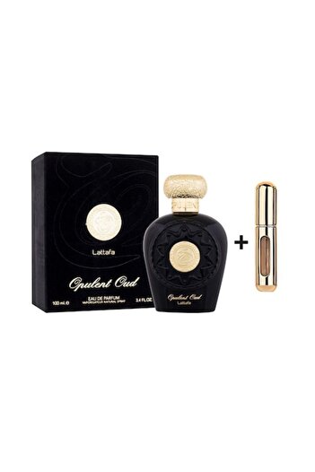 lattafa Opulent Oud Eau de Parfum, Unisex, 100 ml, set with 5 ml travel vial