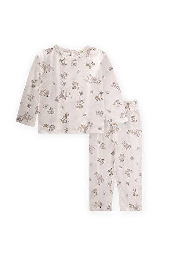 Cigit Pajama Set 1-5 Years Old Ecru