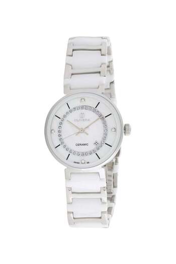 Olivera Women's Stone Studded Stainless Steel Analog Watch OG1348