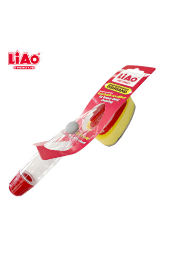 liao OCN-D130086 Dishwand 18-Pack – Yellow, Ergonomic, Built-in Soap Dispenser & Bristles