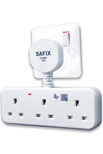 ZDTHandmade Triple Electrical Adapter 250V Fire-Resistant SASO & G-Mark Certified - Saudi Made