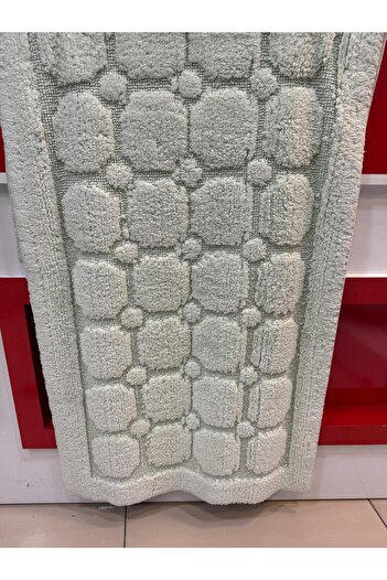 Çapa Home 2 Pieces Daily Premium Quality Washable Panyo Carpet & Toilet Mat Set 60X100/50X60