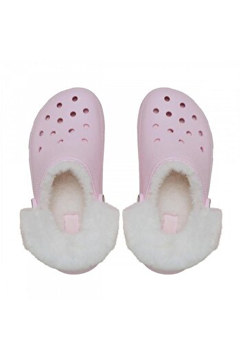 Crocs 212854-6Zw Classic Platform Fuzz Lined Clog Slippers Sandals