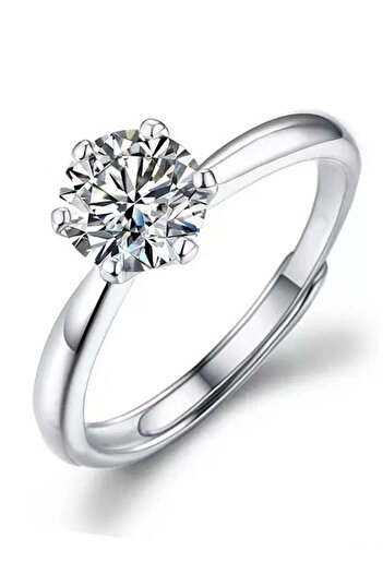 ROMAD Silver Plated Wedding Ring Studded With Zircon