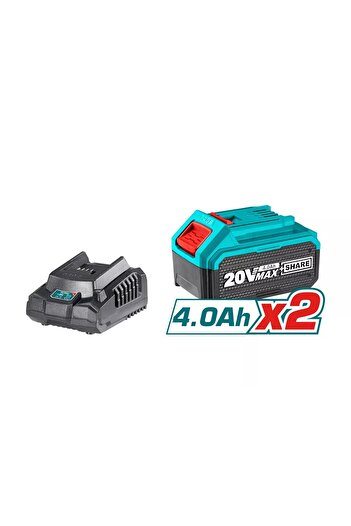 TOTAL Total TOSLI2211415 2-in-1 Battery-Powered Side-Head Rocket Set and Disc Set 20V