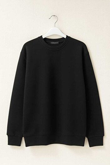 gigigiyim Solid Color Oversize Three-String Men's Sweatshirt