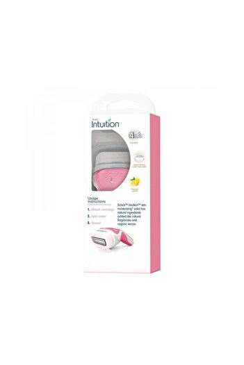 Gillette Schick Intuition Women's Razor with Lemon and Berry, 4 Blades - 2 Refills