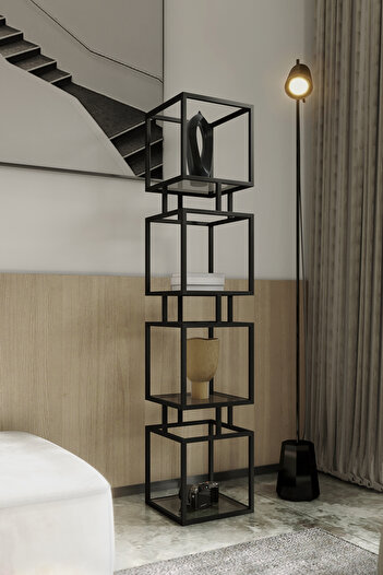 Marsah Home Rio metal shelf with tempered glass 160x34cm