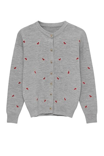 gigigiyim Women's Cardigan with Ribbon Detail