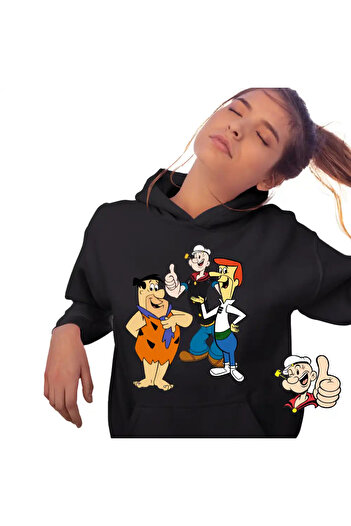 OEM Women's Sweatshirt Popeye The Sailor Flintston Jetson Old Cartoons