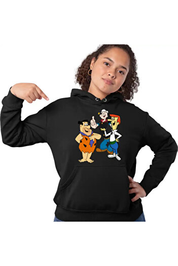 OEM Women's Sweatshirt Popeye The Sailor Flintston Jetson Old Cartoons