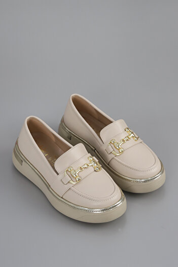 kajal ayakkabı Mdln 516 Casual Loafer with Buckle Detail