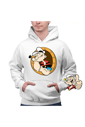 OEM Men's Sweatshirt Popeye the Sailor Captain Ship Window