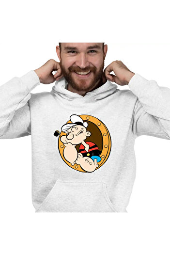 OEM Men's Sweatshirt Popeye the Sailor Captain Ship Window