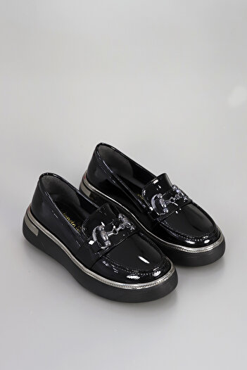 kajal ayakkabı Mdln 516 Casual Loafer with Buckle Detail