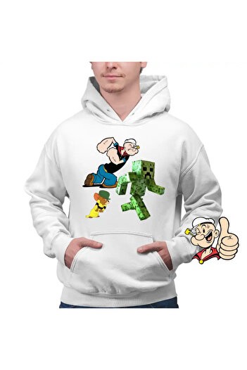 OEM Men's Hoodie Popeye the Sailor Tom Jerry Creeper Minecraft