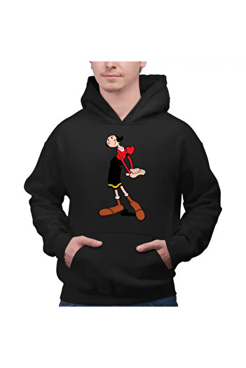 OEM Men's Hoodie Olive Popeye The Sailor Wife