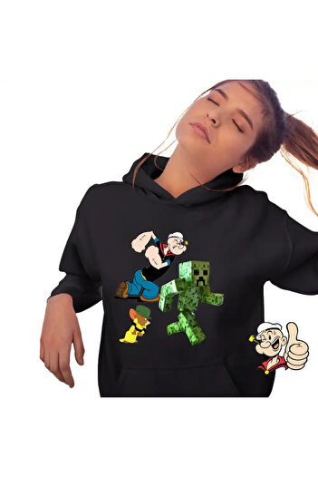 OEM Women's Sweatshirt Popeye the Sailor Tom Jerry Creeper Minecraft