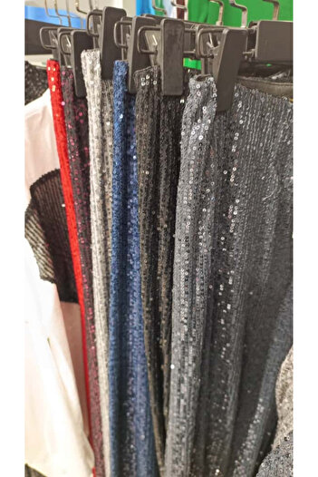 MODAGK Sequined Elastic Waist Casual Pants