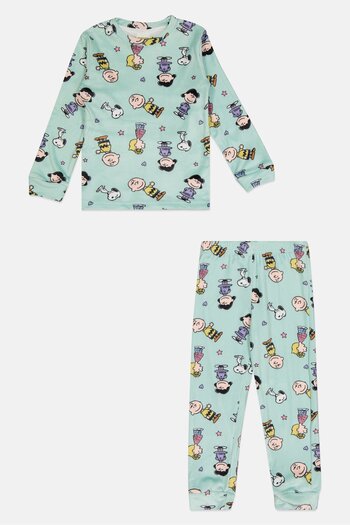 PEANUTS Toddlers Girl 2Pcs Graphic Print Pajama Top And Bottom Set, Multicolor