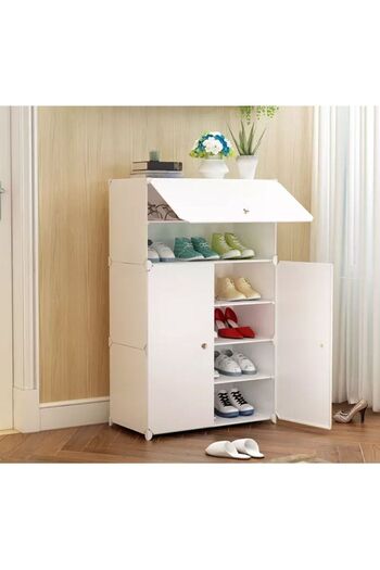 Generic Shoe Cabinet - Simple Modern Dustproof Plastic Multi-Storey