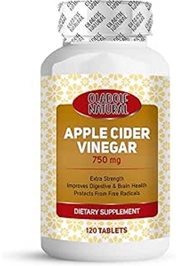 Oladole Natural Apple Cider Vinegar 750 mg 120 tablets