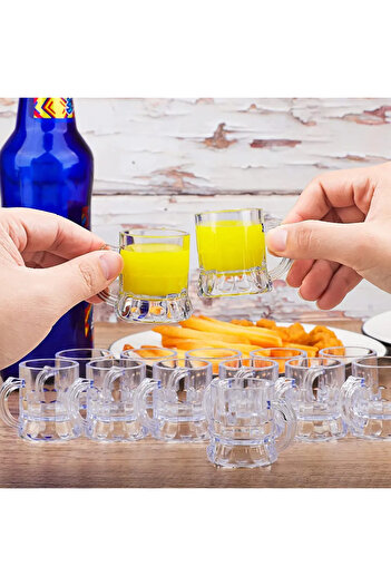 ABYZ Set of 6 Mini Glass Shot Glasses 25 ml Robust Design with Handle Ideal for Strong Drinks ABYZ™