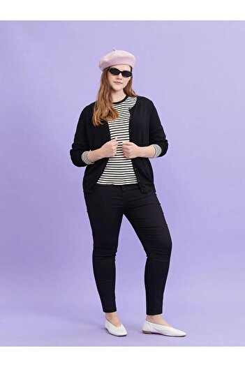 LC Waikiki Slim Fit Straight Pocket Detailed Gabardine Women's Trousers (W2)