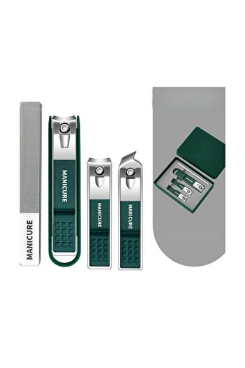 iTin Professional Manicure and Pedicure Set: 3 Stainless Steel Nail Files and Nail File, Ideal for Vacation