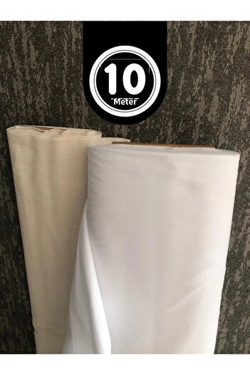 KAMİZ 10 Meter American Cloth Fabric - Raw Cloth, Optical White, Punch Fabric - Throw Pillow, Table Cloth and Runner