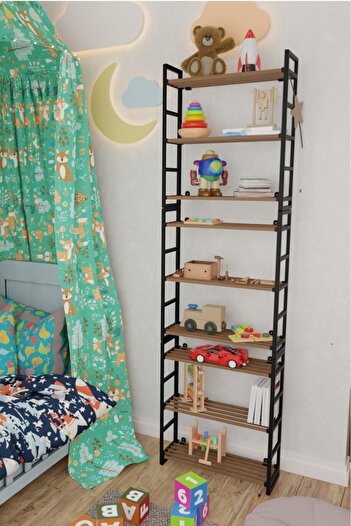 stickwood 9 Katlı Süper Kalite Siyah Kitaplık & Ayakkabılık, Banyo, Mutfak, Oyuncak Dolabı 5009
