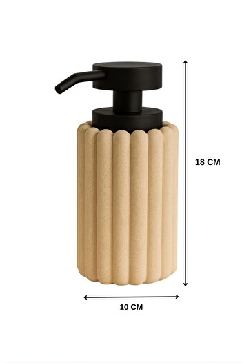 Kitchen Life Δοχείο υγρού σαπουνιού Pure Counter Top με ριγέ σχέδιο για κουζίνα και μπάνιο 375 ml