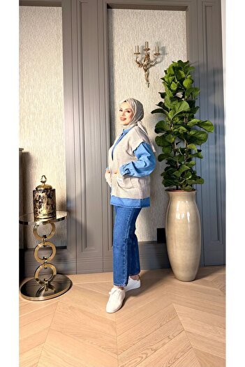 BEBE PLUS Triko Denim Shirt